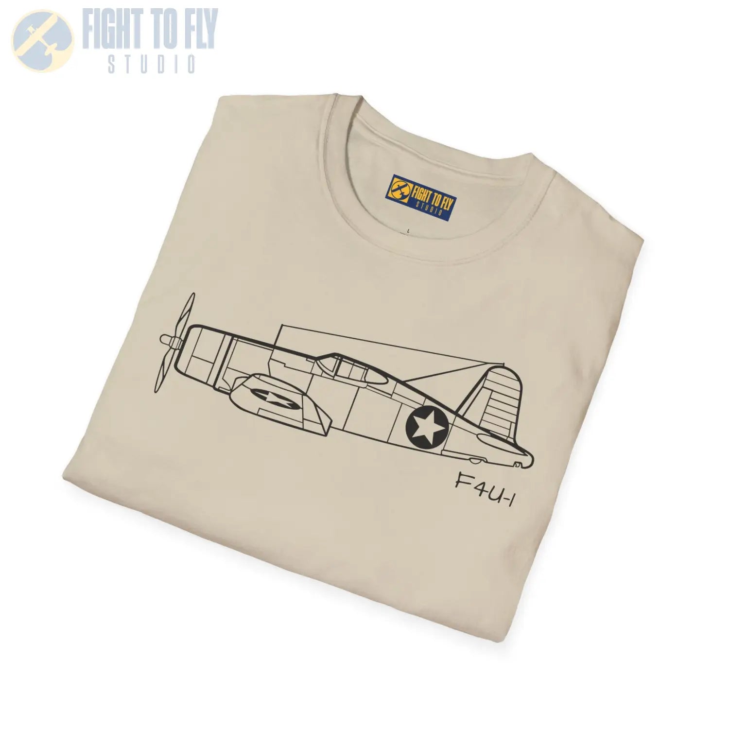 F4U-1 Corsair Side View T-Shirt - Pilot gifts - WWII warbird t-shirt