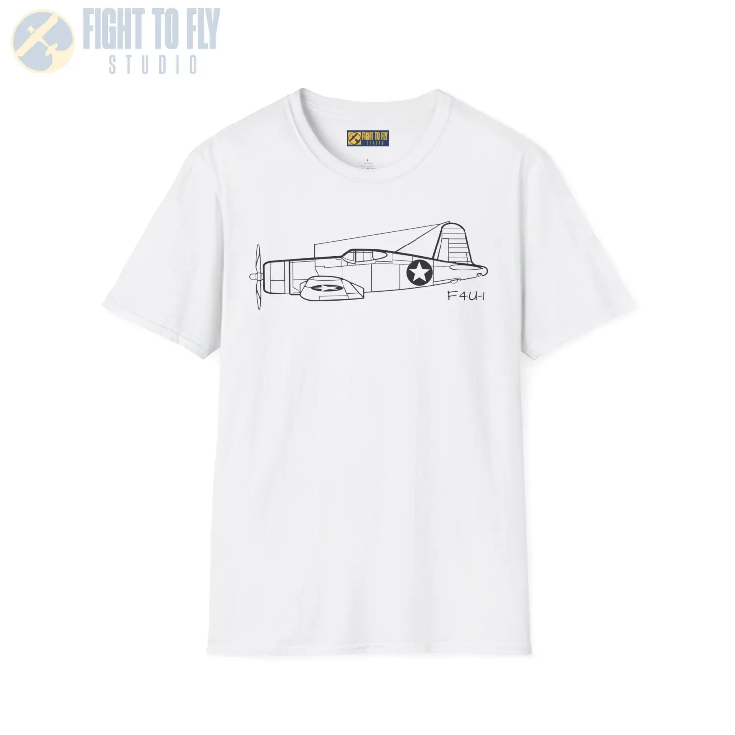 F4U-1 Corsair Side View T-Shirt - Pilot gifts - WWII warbird t-shirt