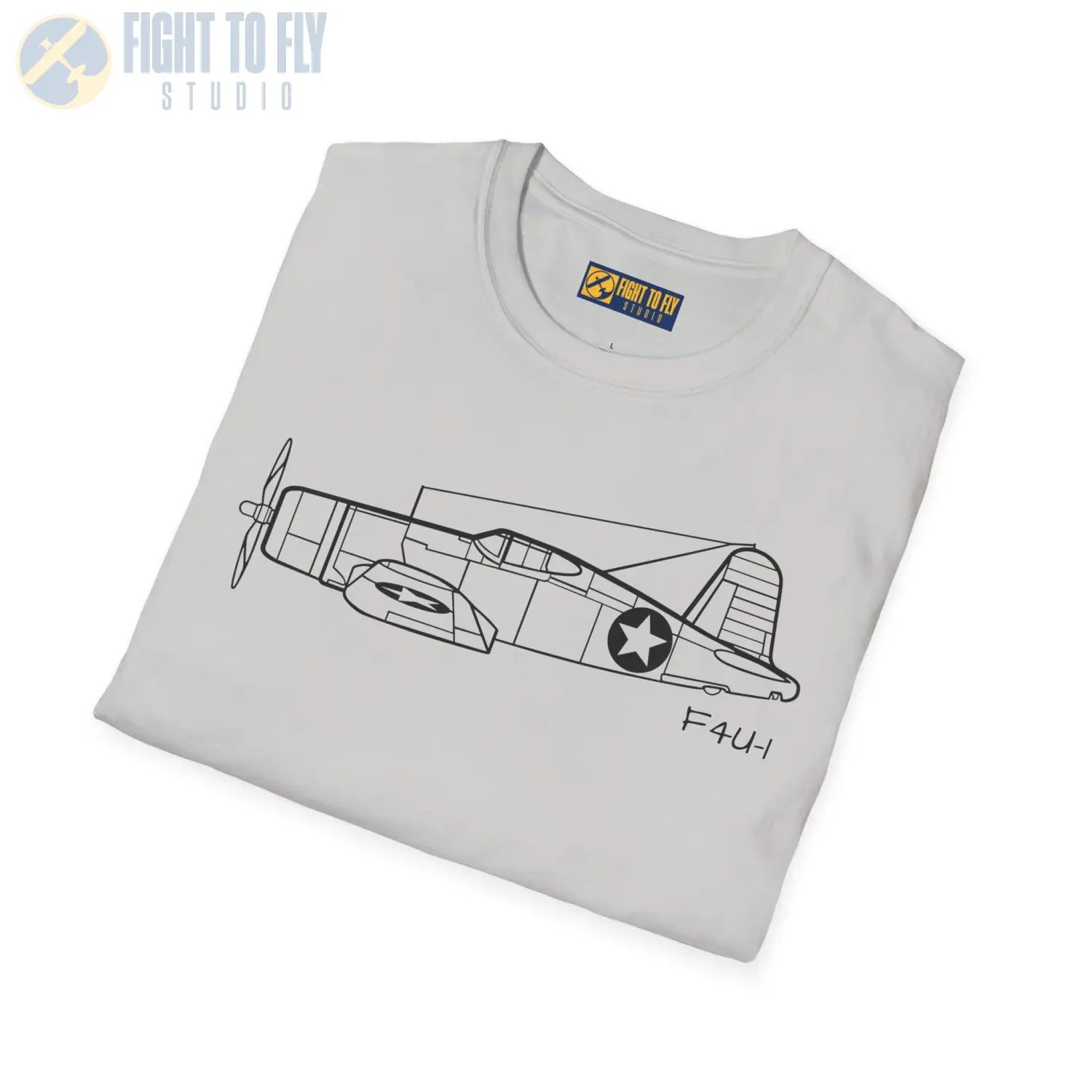 F4U-1 Corsair Side View T-Shirt - Pilot gifts - WWII warbird t-shirt