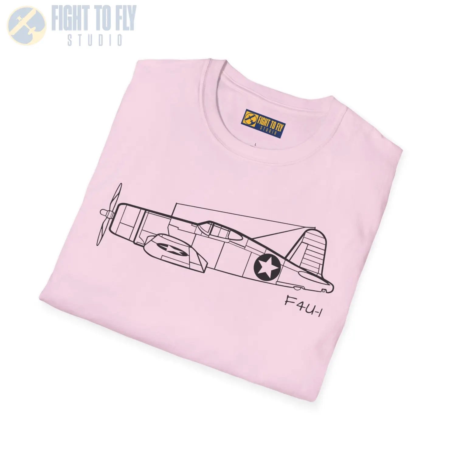 F4U-1 Corsair Side View T-Shirt - Pilot gifts - WWII warbird t-shirt