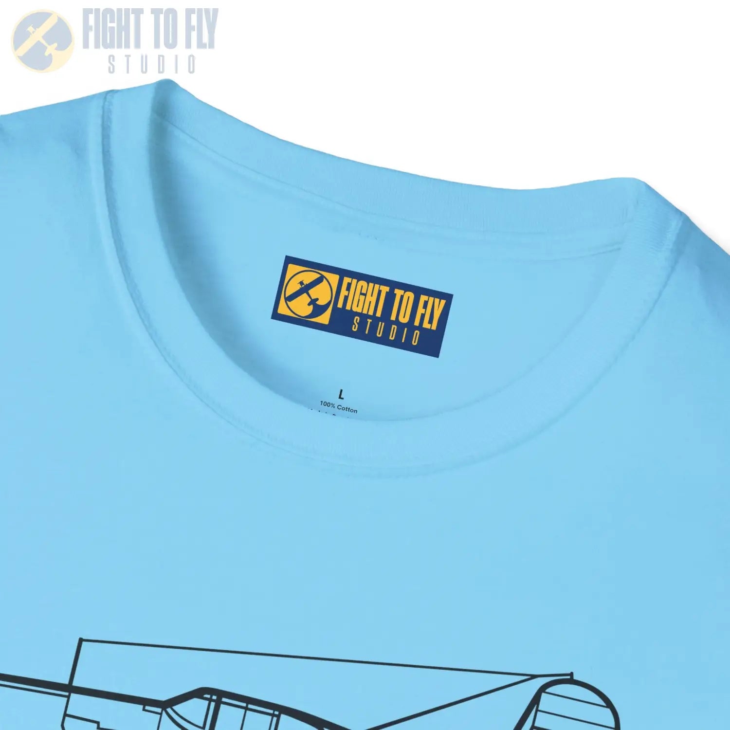 F4U-1 Corsair Side View T-Shirt - Pilot gifts - WWII warbird t-shirt