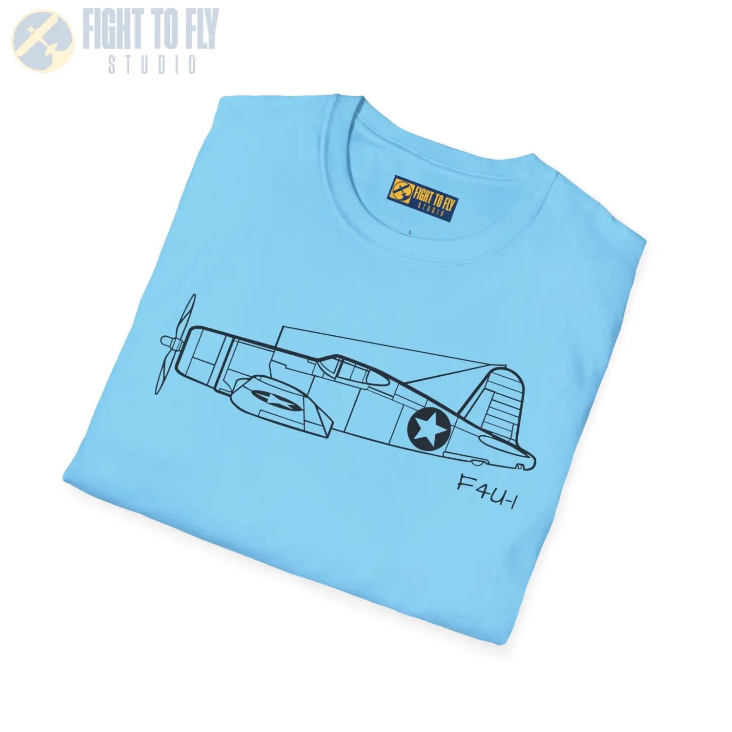 F4U-1 Corsair Side View T-Shirt - Pilot gifts - WWII warbird t-shirt