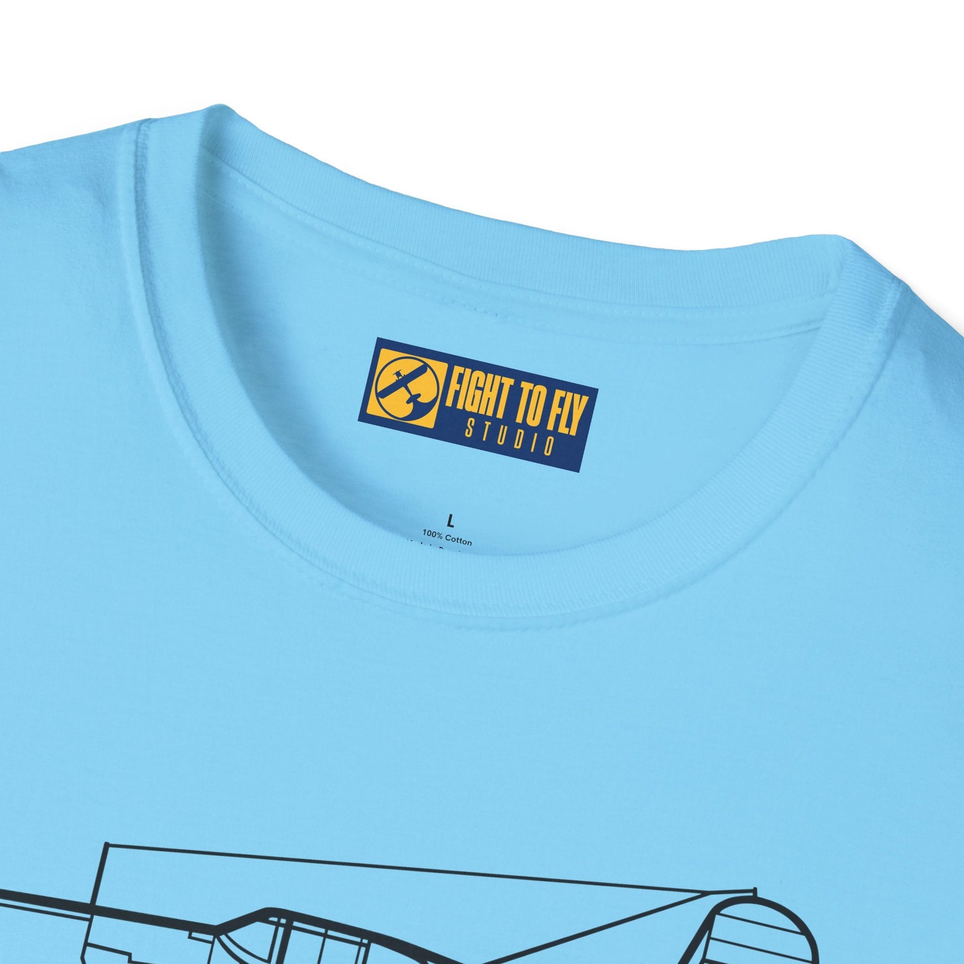 F4U-1 Side View T-Shirt – Corsair WWII Fighter Aviation Tee - Pilot gifts - warbird t-shirt