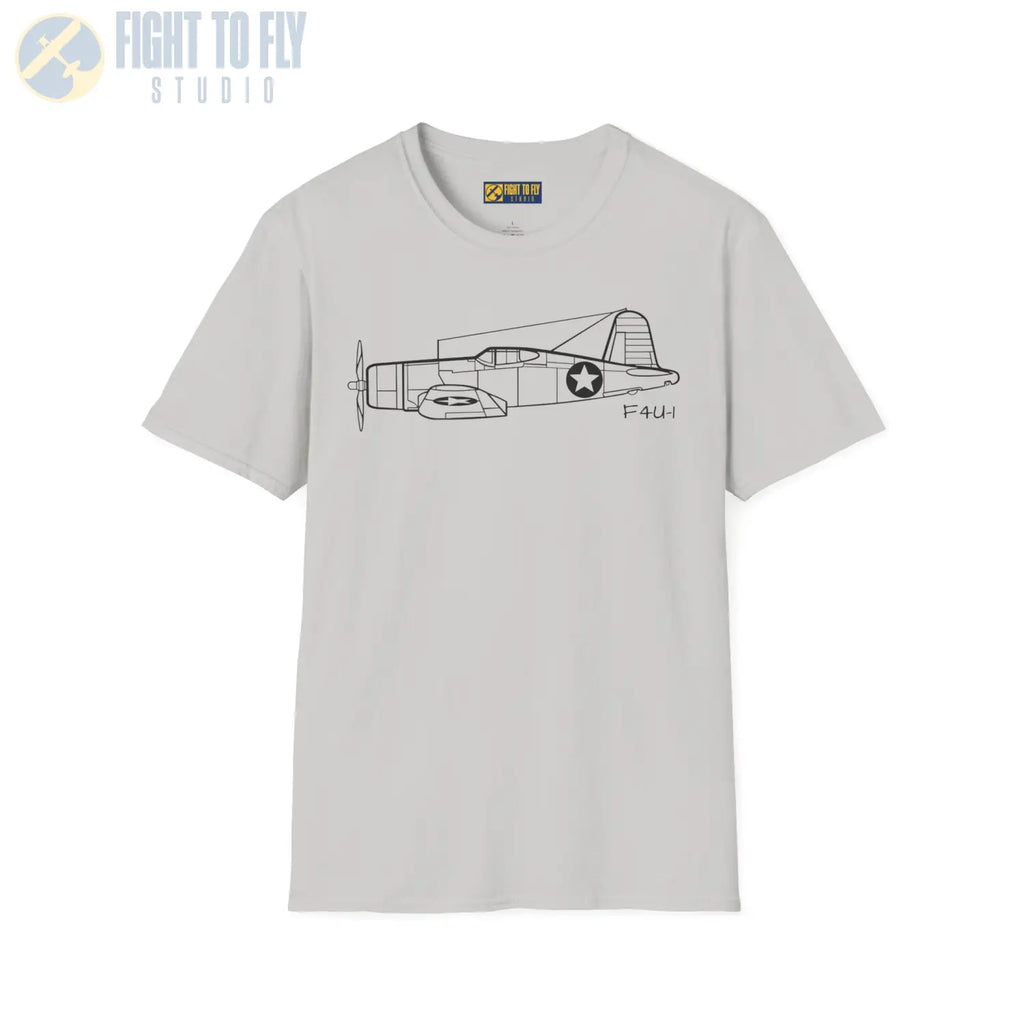 F4U-1 Corsair Side View T-Shirt - Pilot gifts - WWII warbird t-shirt
