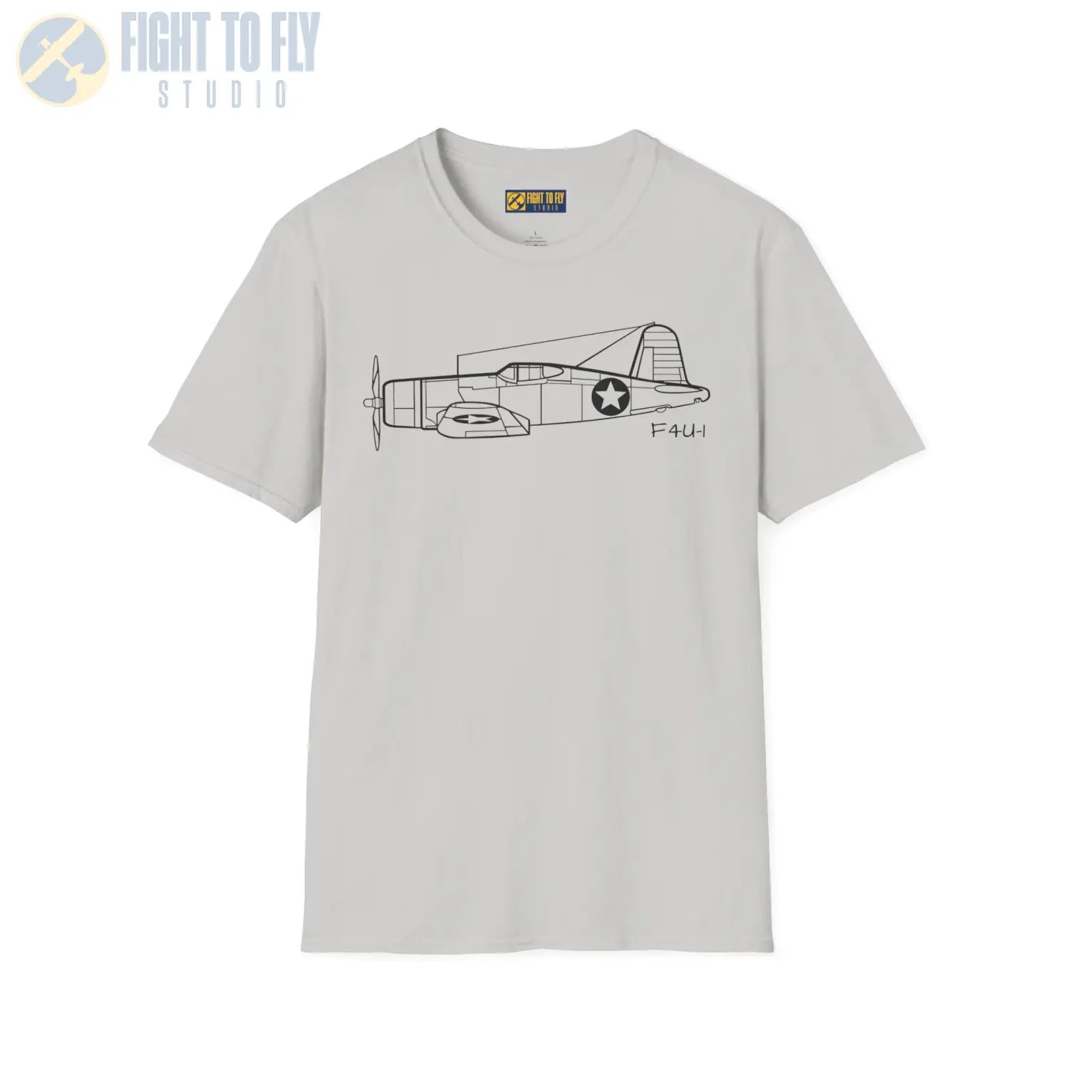 F4U-1 Corsair Side View T-Shirt - Pilot gifts - WWII warbird t-shirt