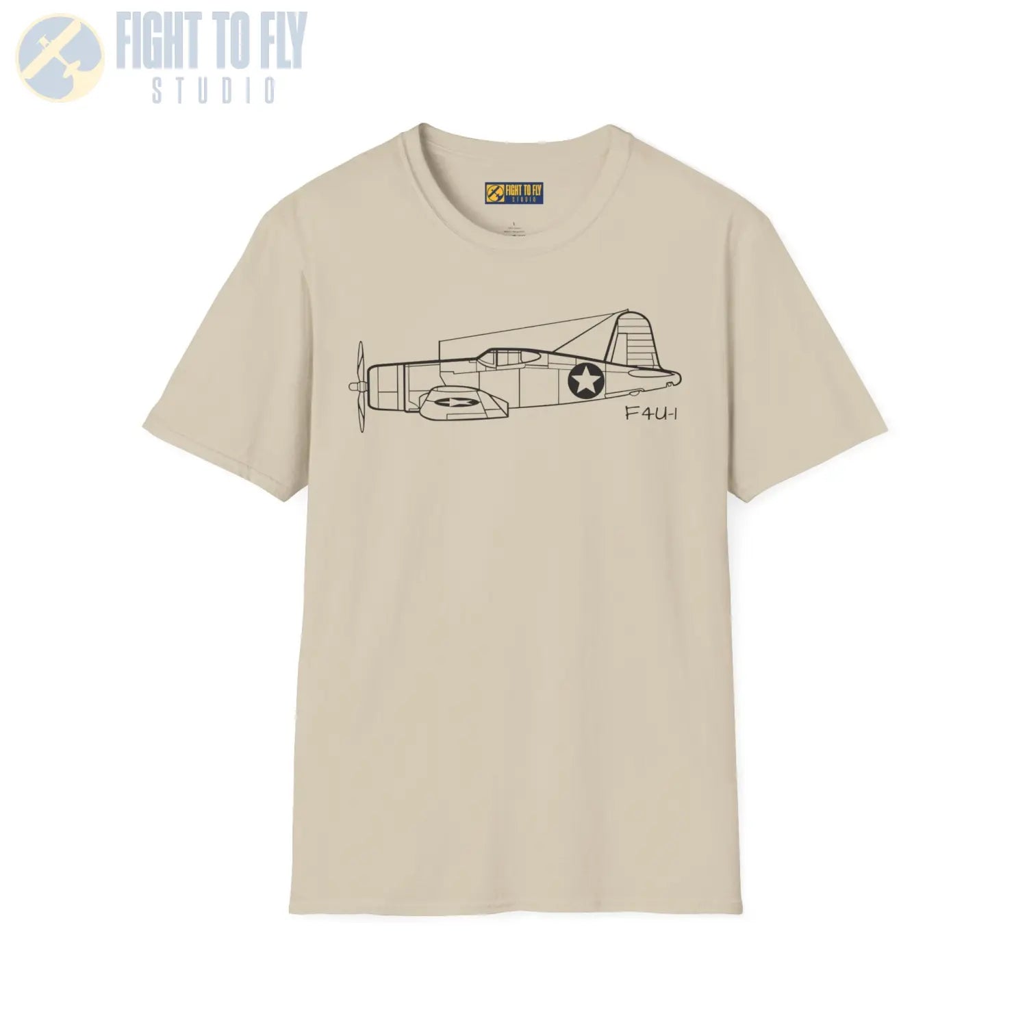 F4U-1 Corsair Side View T-Shirt - Pilot gifts - WWII warbird t-shirt