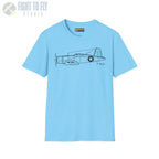 F4U-1 Corsair Side View T-Shirt - Pilot gifts - WWII warbird t-shirt