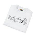 F4U-1 Corsair Side View T-Shirt - Pilot gifts - WWII warbird t-shirt