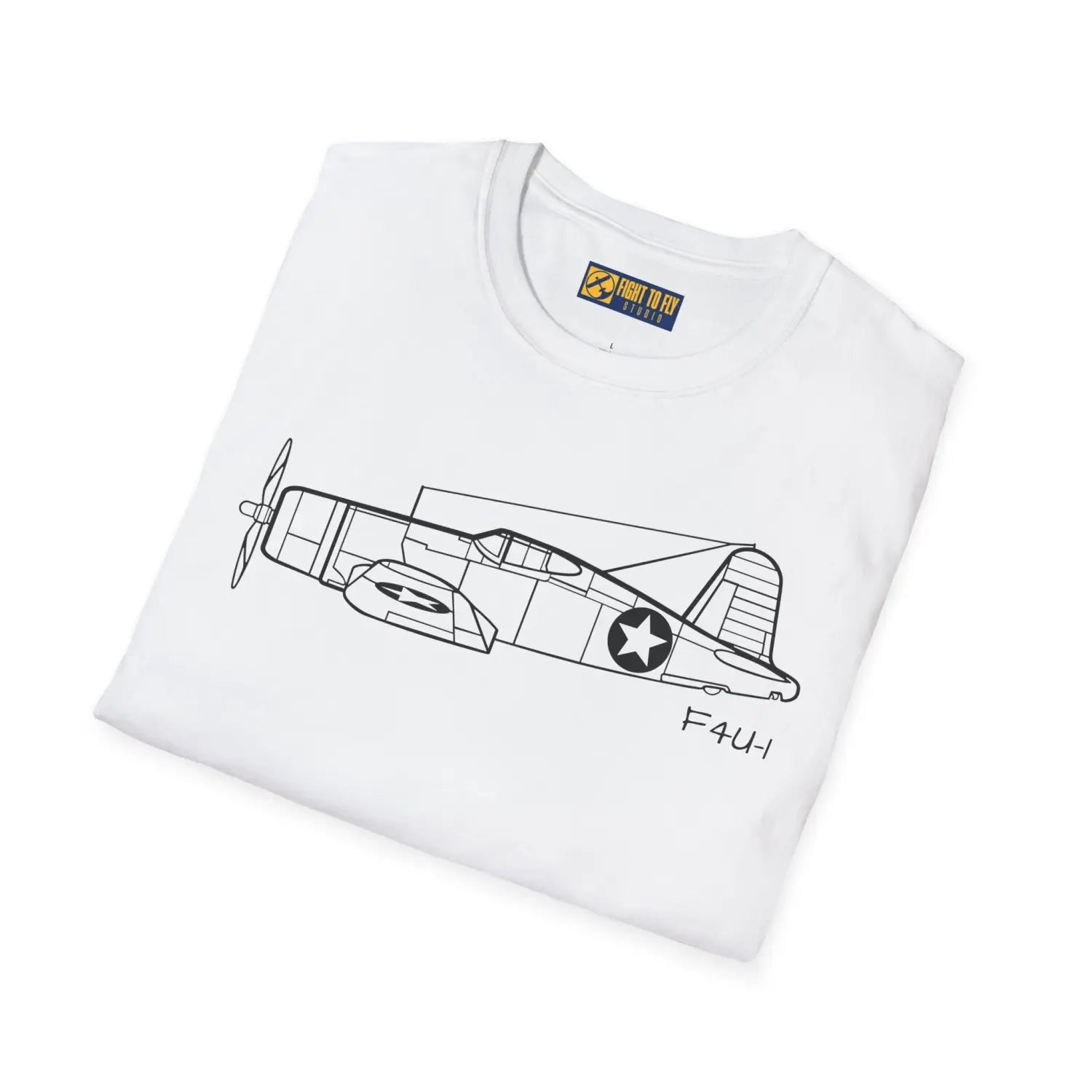 F4U-1 Corsair Side View T-Shirt - Pilot gifts - WWII warbird t-shirt