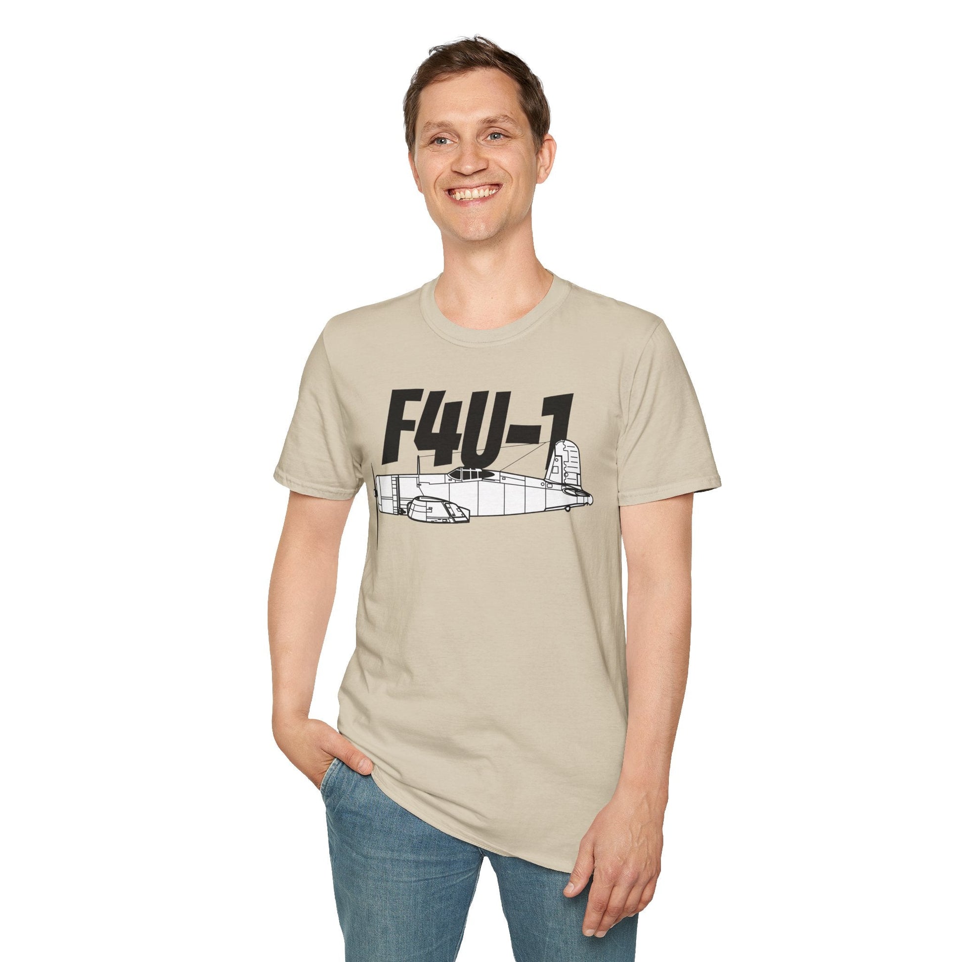 F4U-1 T-Shirt – WWII Naval Fighter Aircraft Tee - Pilot gifts - warbird t-shirt