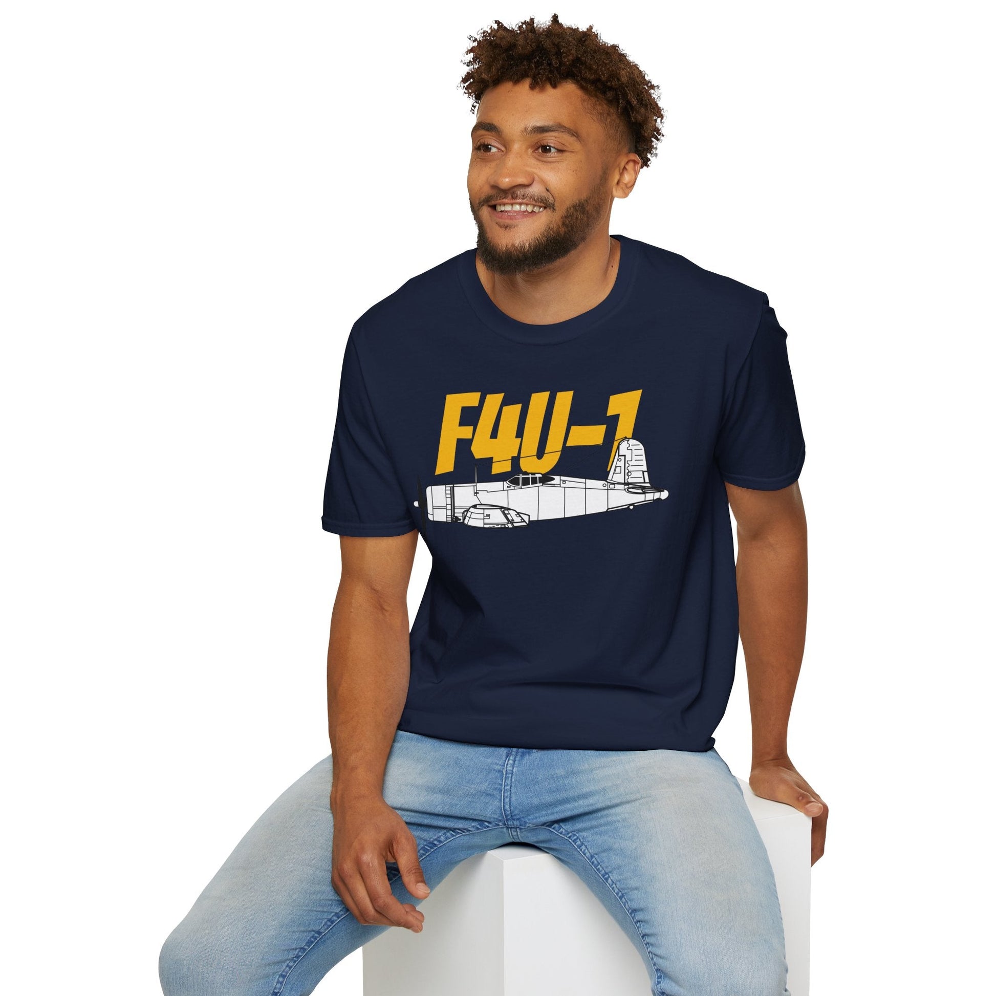 F4U-1 T-Shirt – WWII Naval Fighter Aircraft Tee - Pilot gifts - warbird t-shirt