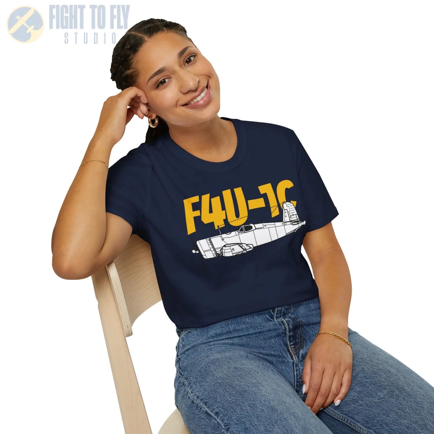 F4U-1C Corsair T-Shirt - Pilot gifts - WWII warbird t-shirt
