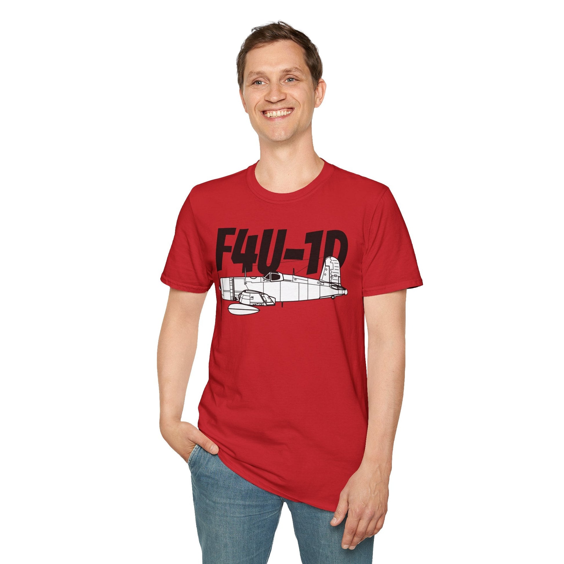 F4U-1D T-Shirt – WWII Carrier-Based Fighter Aircraft Tee - Pilot gifts - warbird t-shirt