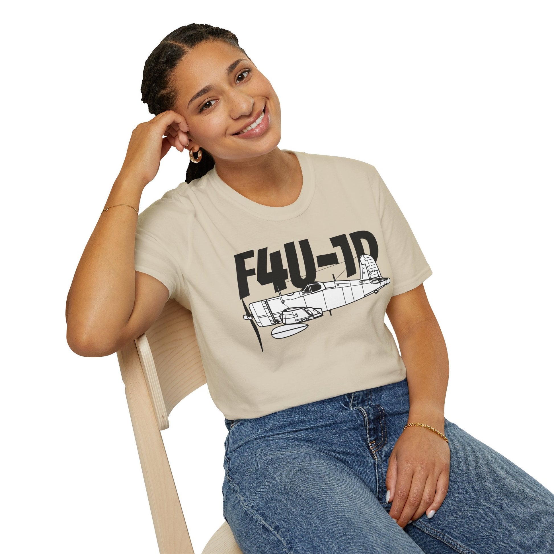 F4U-1D T-Shirt – WWII Carrier-Based Fighter Aircraft Tee - Pilot gifts - warbird t-shirt