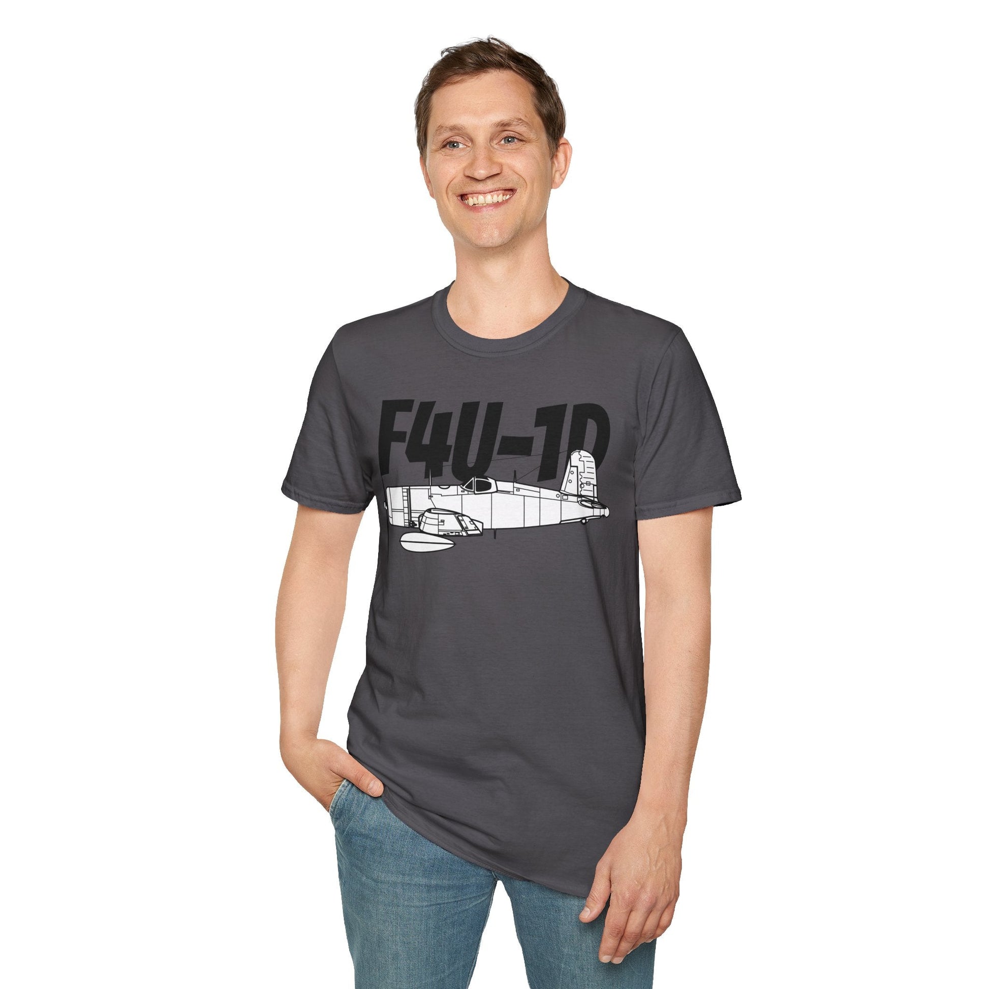 F4U-1D T-Shirt – WWII Carrier-Based Fighter Aircraft Tee - Pilot gifts - warbird t-shirt