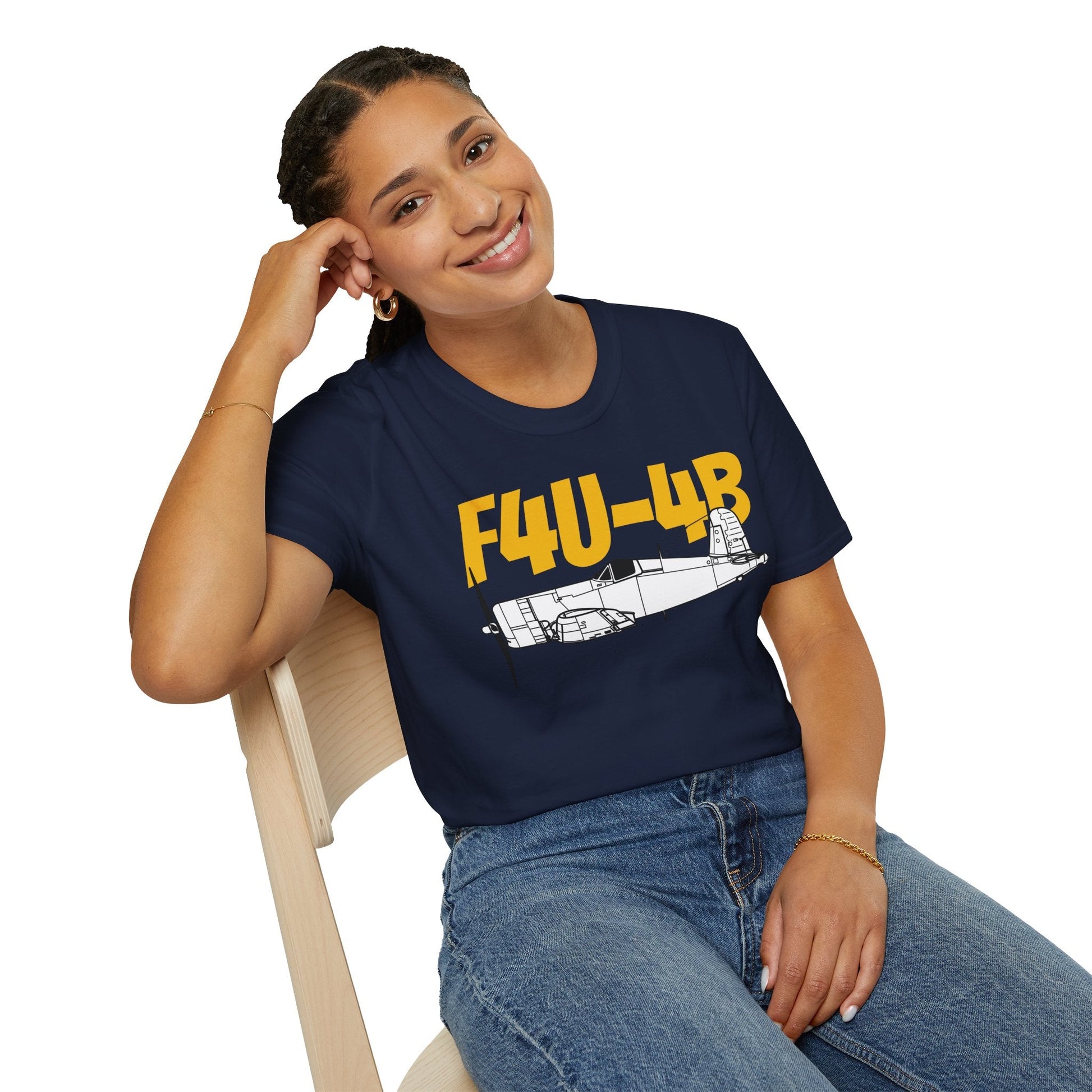 F4U-4B T-Shirt – WWII Naval Fighter Aircraft Tee - Pilot gifts - warbird t-shirt