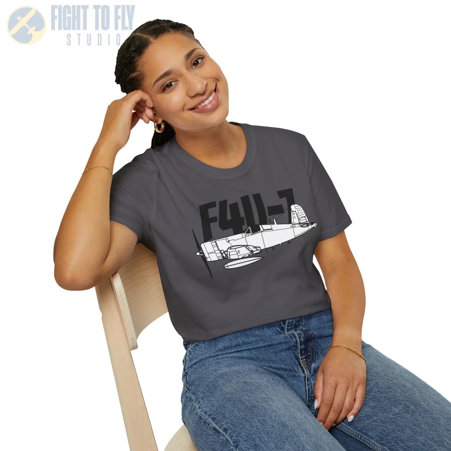 F4U-7 Corsair T-Shirt - Pilot gifts - WWII warbird t-shirt