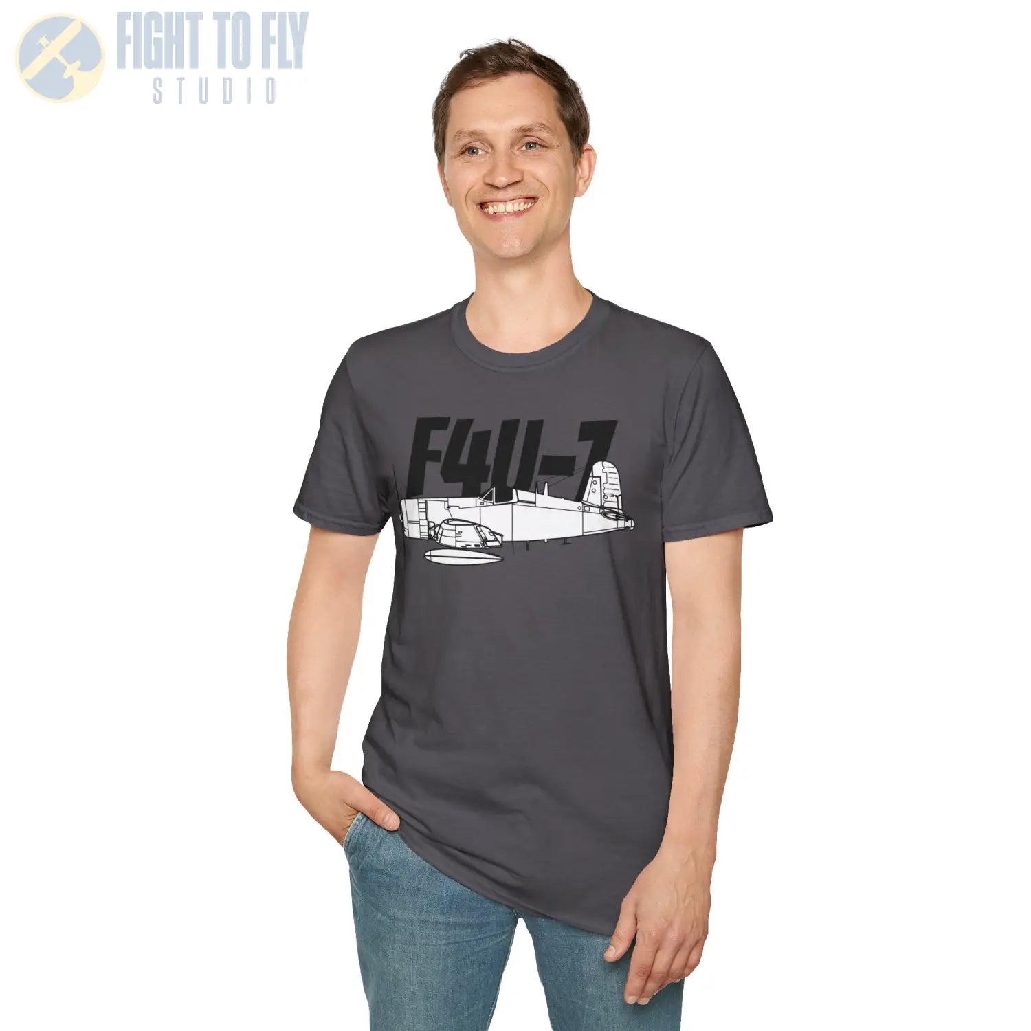 F4U-7 Corsair T-Shirt - Pilot gifts - WWII warbird t-shirt