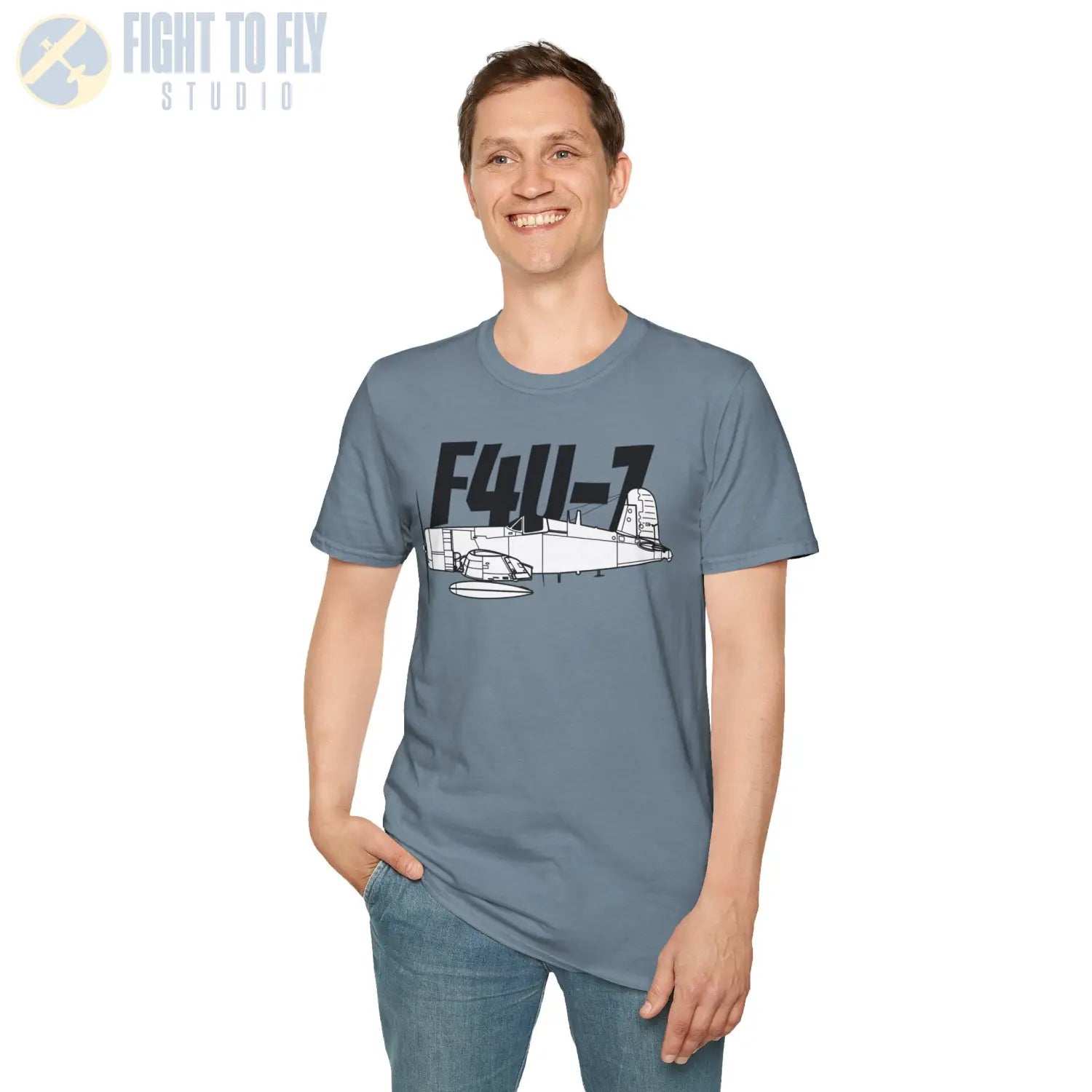 F4U-7 Corsair T-Shirt - Pilot gifts - WWII warbird t-shirt