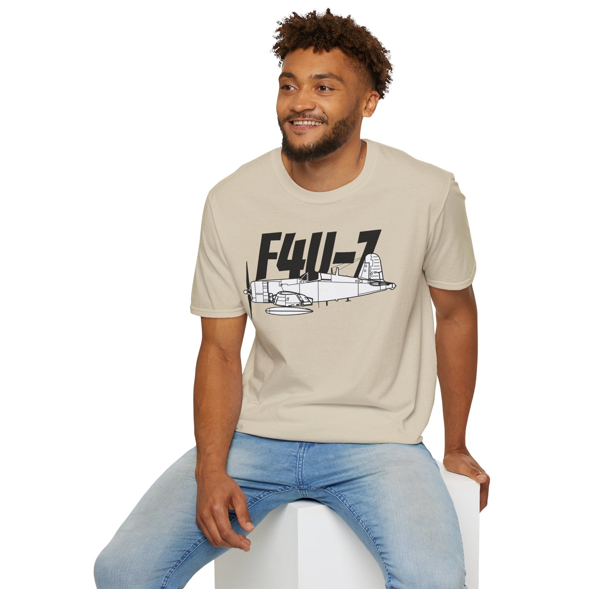 F4U-7 T-Shirt – WWII Naval Fighter Aircraft Aviation Tee - Pilot gifts - warbird t-shirt