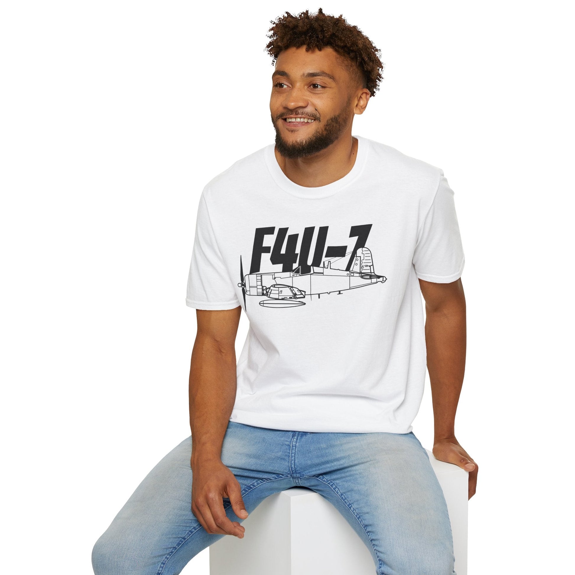 F4U-7 T-Shirt – WWII Naval Fighter Aircraft Aviation Tee - Pilot gifts - warbird t-shirt