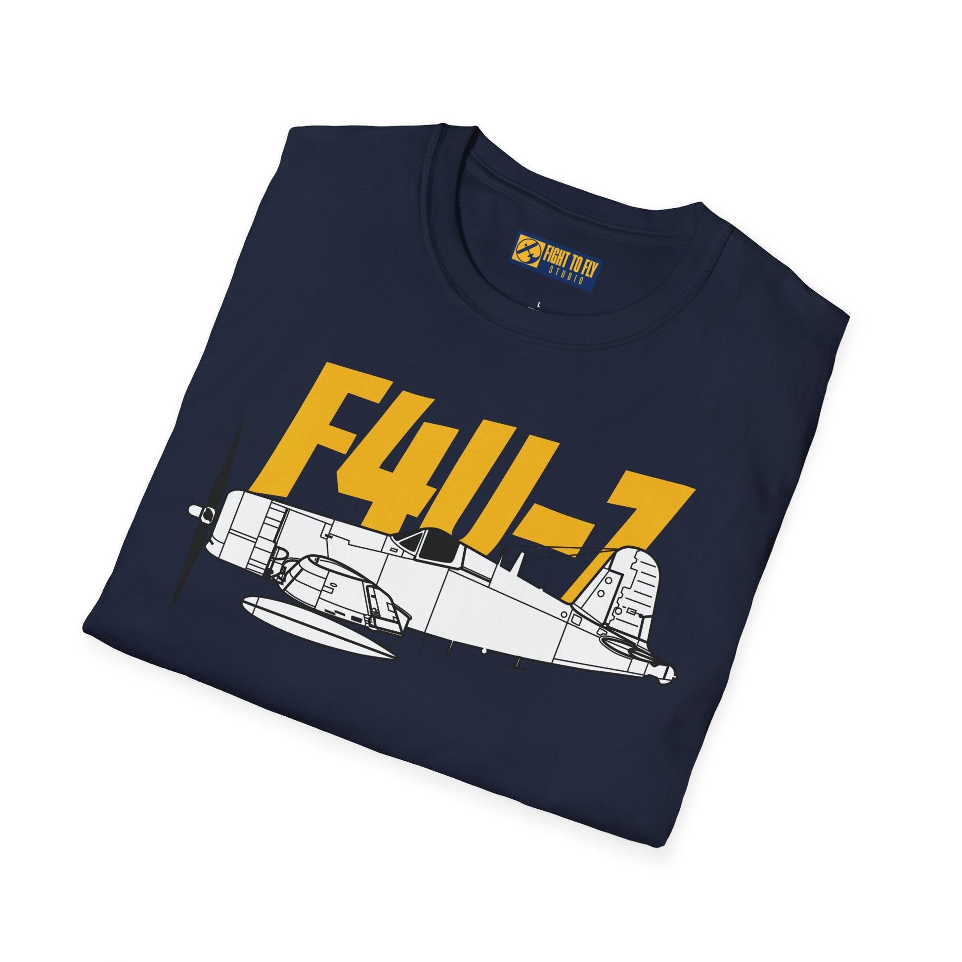 F4U-7 T-Shirt – WWII Naval Fighter Aircraft Aviation Tee - Pilot gifts - warbird t-shirt
