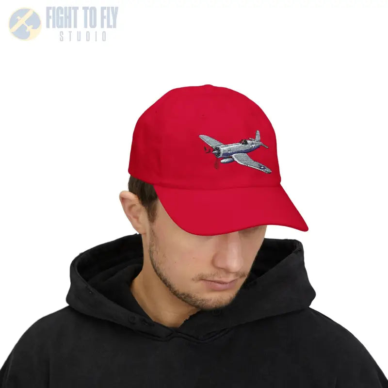 F4U Bent-Wing Fighter- Color - Hats - Pilot gifts - WWII warbird t-shirt