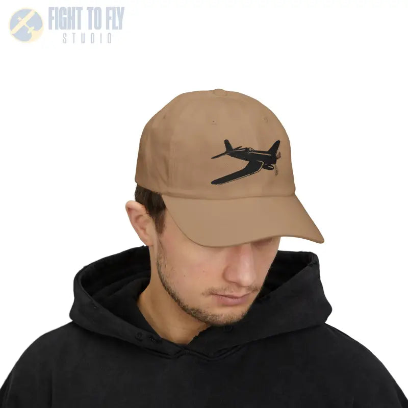 F4U Bent Wing Warbird Fighter of the Pacific- Black - Hats - Pilot gifts - WWII warbird t-shirt
