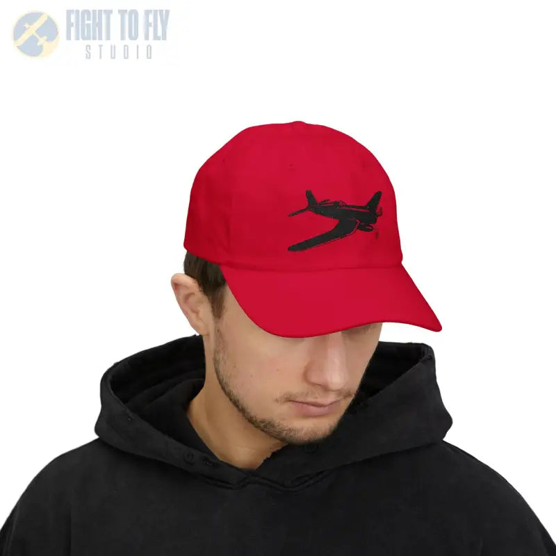 F4U Bent Wing Warbird Fighter of the Pacific- Black - Hats - Pilot gifts - WWII warbird t-shirt