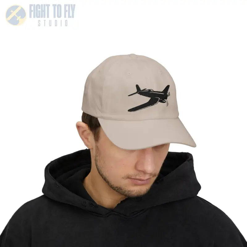 F4U Bent Wing Warbird Fighter of the Pacific- Black - Hats - Pilot gifts - WWII warbird t-shirt