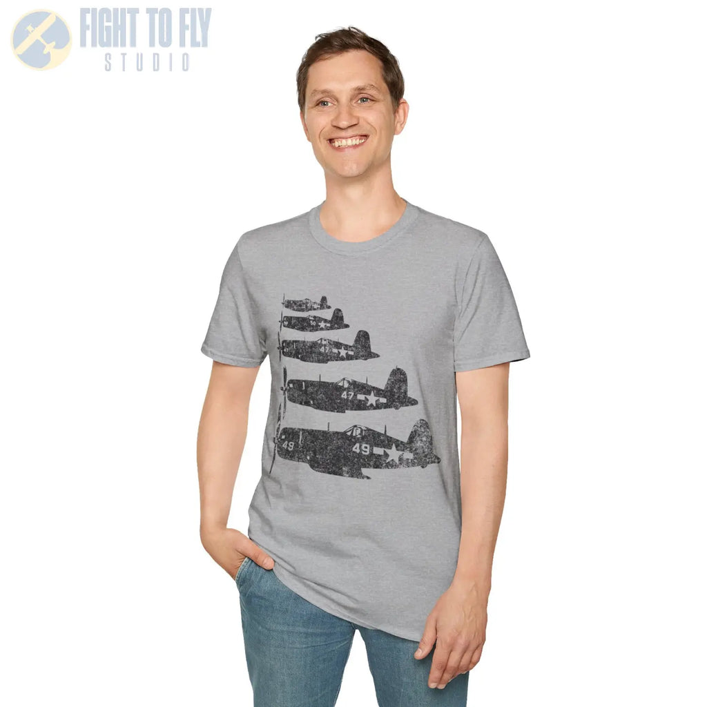 F4U Corsair “Element Flight” WWII T-Shirt - Pilot gifts - warbird t-shirt