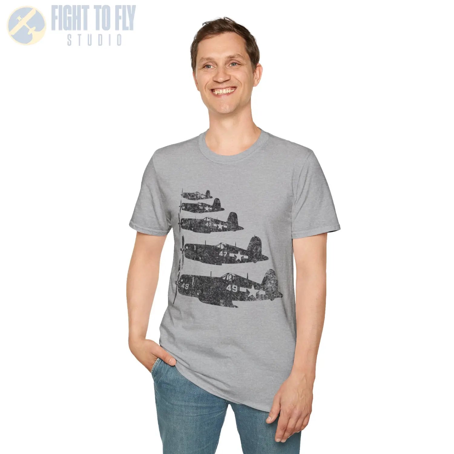 F4U Corsair “Element Flight” WWII T-Shirt - Pilot gifts - warbird t-shirt