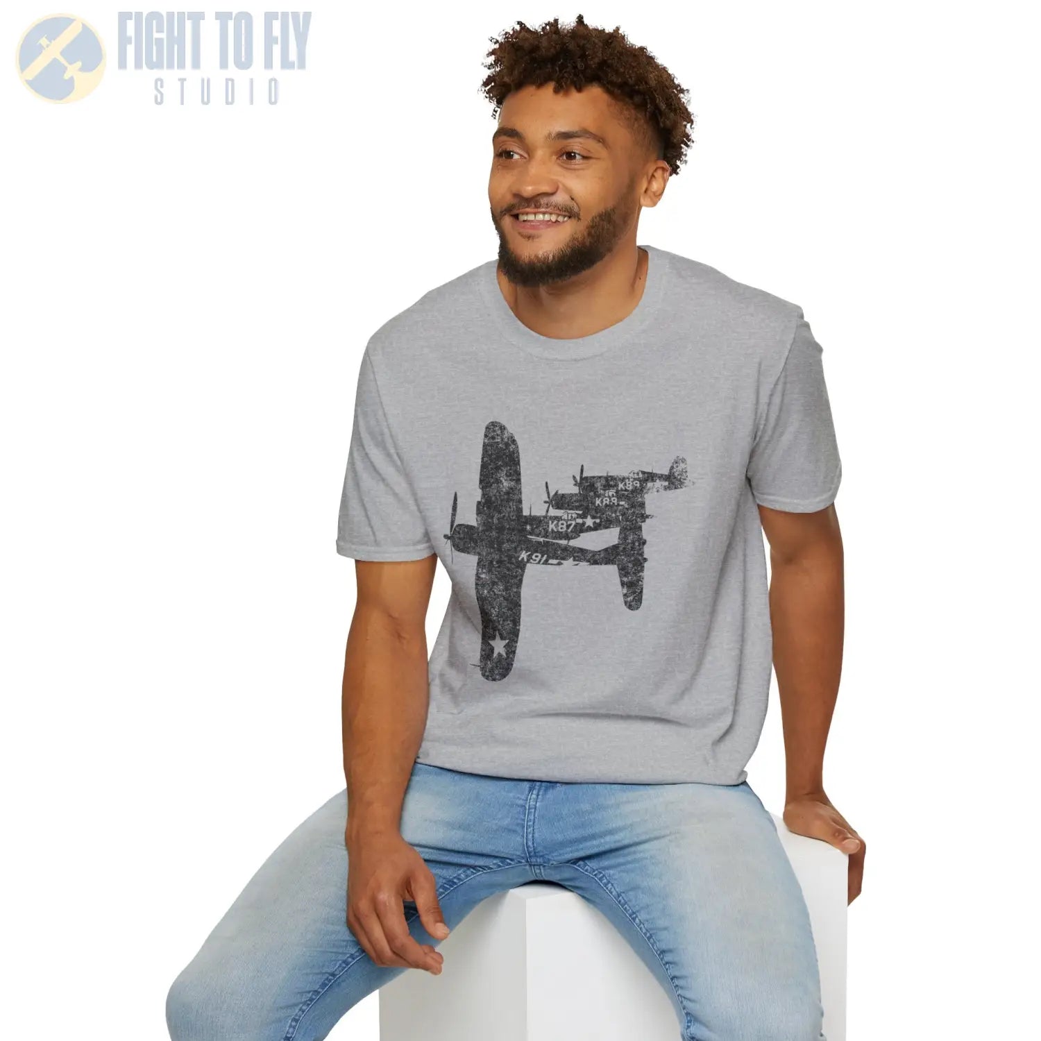 F4U Corsair “Four in Formation” WWII T-Shirt - Pilot gifts - warbird t-shirt