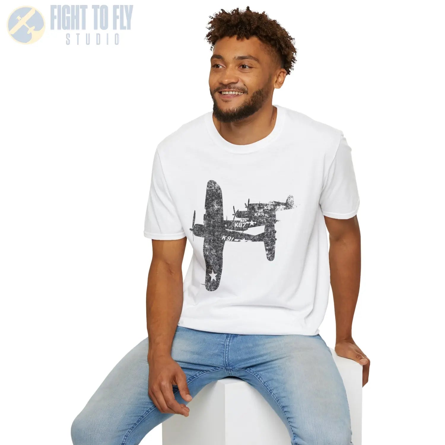 F4U Corsair “Four in Formation” WWII T-Shirt - Pilot gifts - warbird t-shirt