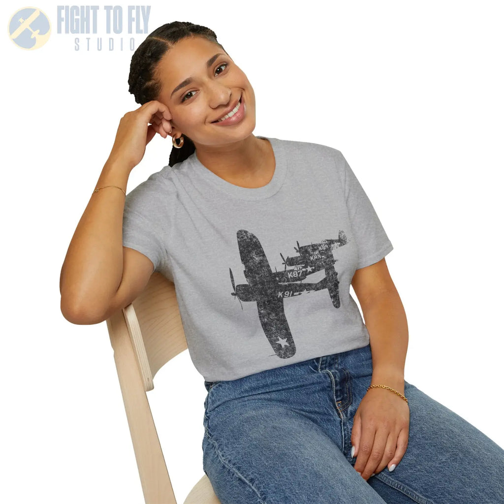 F4U Corsair “Four in Formation” WWII T-Shirt - Pilot gifts - warbird t-shirt
