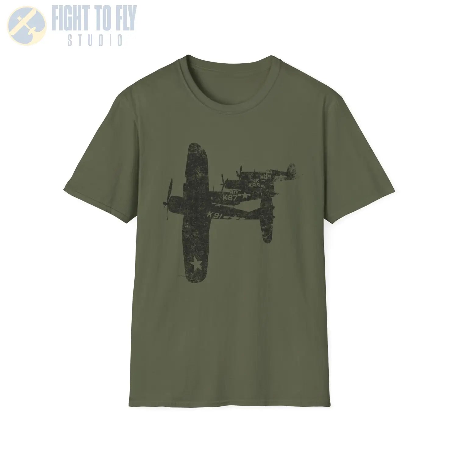 F4U Corsair “Four in Formation” WWII T-Shirt - Pilot gifts - warbird t-shirt