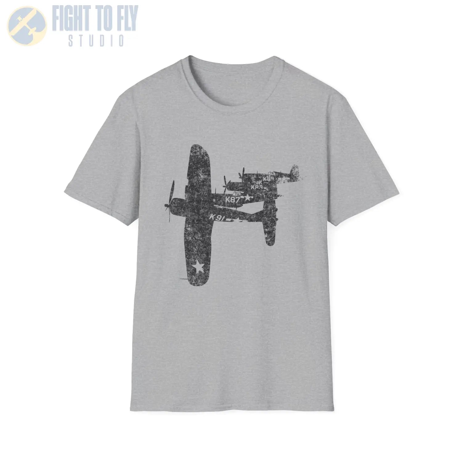 F4U Corsair “Four in Formation” WWII T-Shirt - Pilot gifts - warbird t-shirt