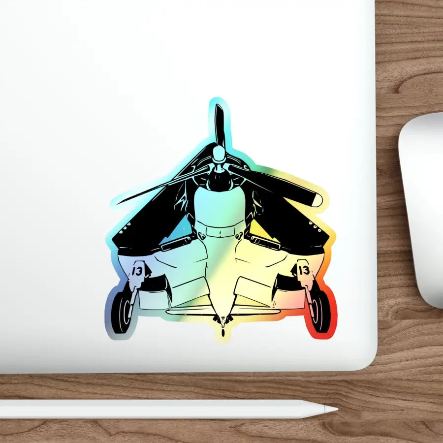 F4U Corsair - Holographic Die-Cut Stickers - Paper products - Pilot gifts - WWII warbird t-shirt