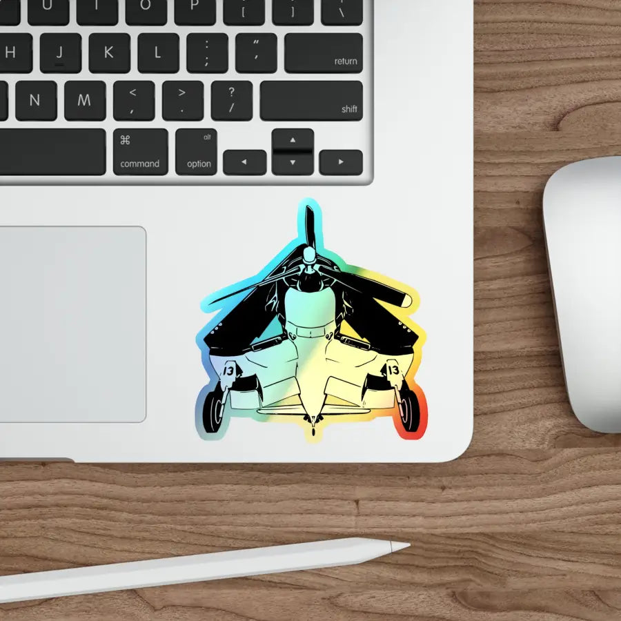 F4U Corsair - Holographic Die-Cut Stickers - Paper products - Pilot gifts - WWII warbird t-shirt