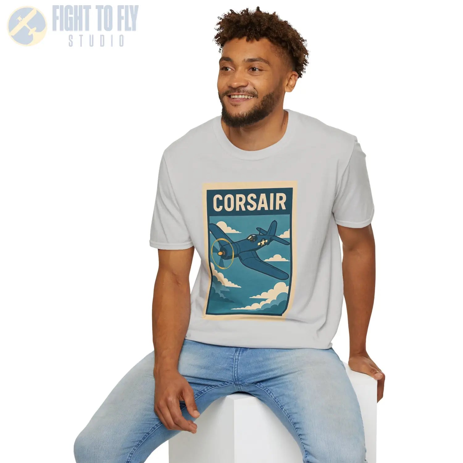 F4U Corsair Premium Full Graphic T-Shirt - Pilot gifts - WWII warbird t-shirt