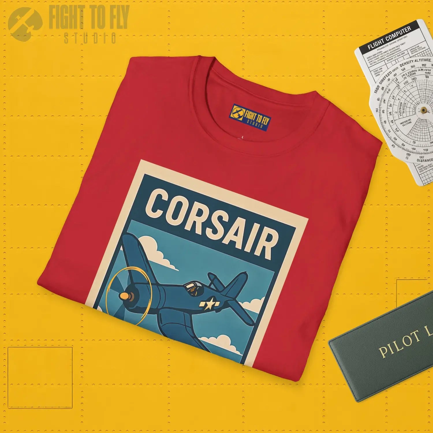 F4U Corsair Premium Full Graphic T Shirt Pilot gifts WWII warbird t shirt