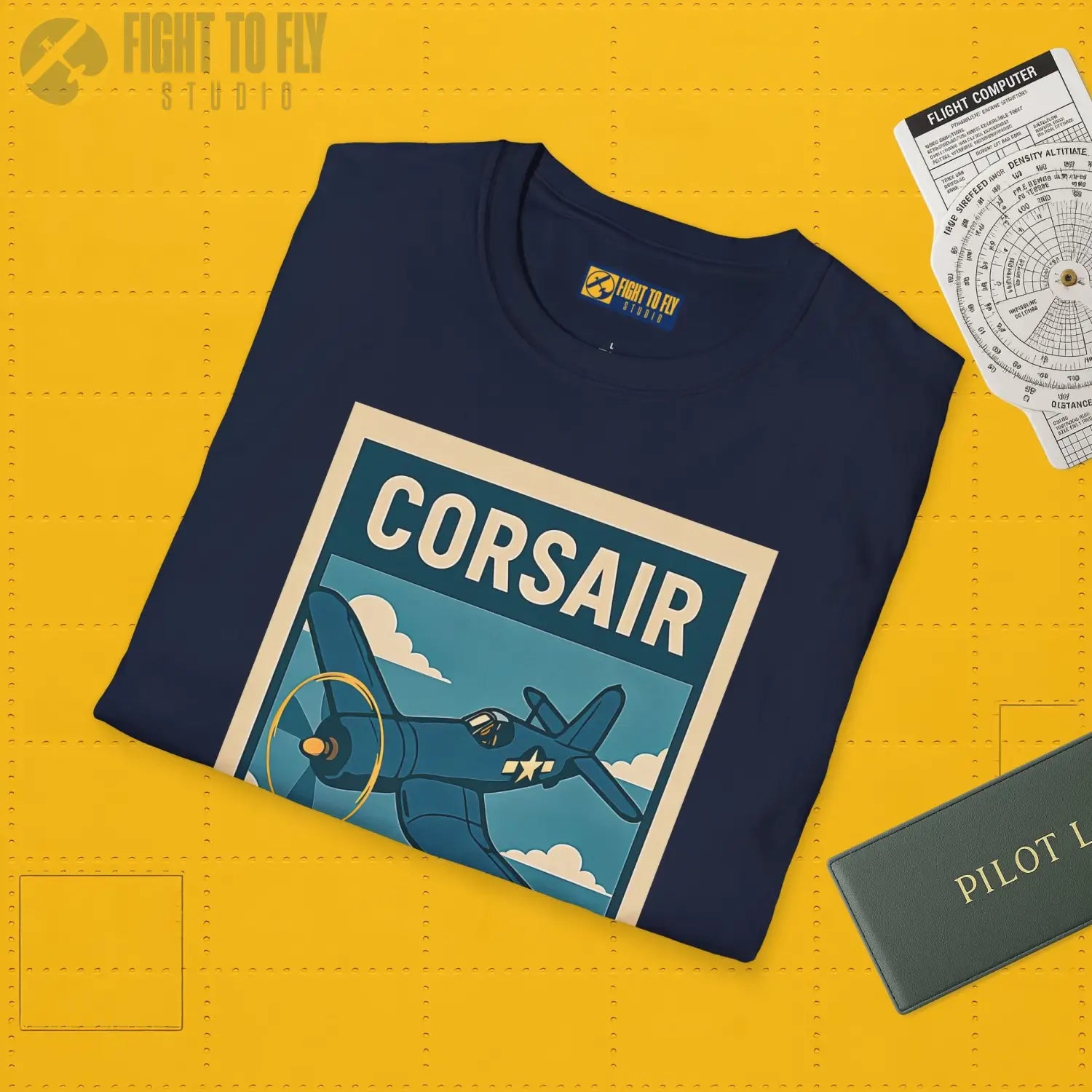 F4U Corsair Premium Full Graphic T-Shirt - Pilot gifts - WWII warbird t-shirt