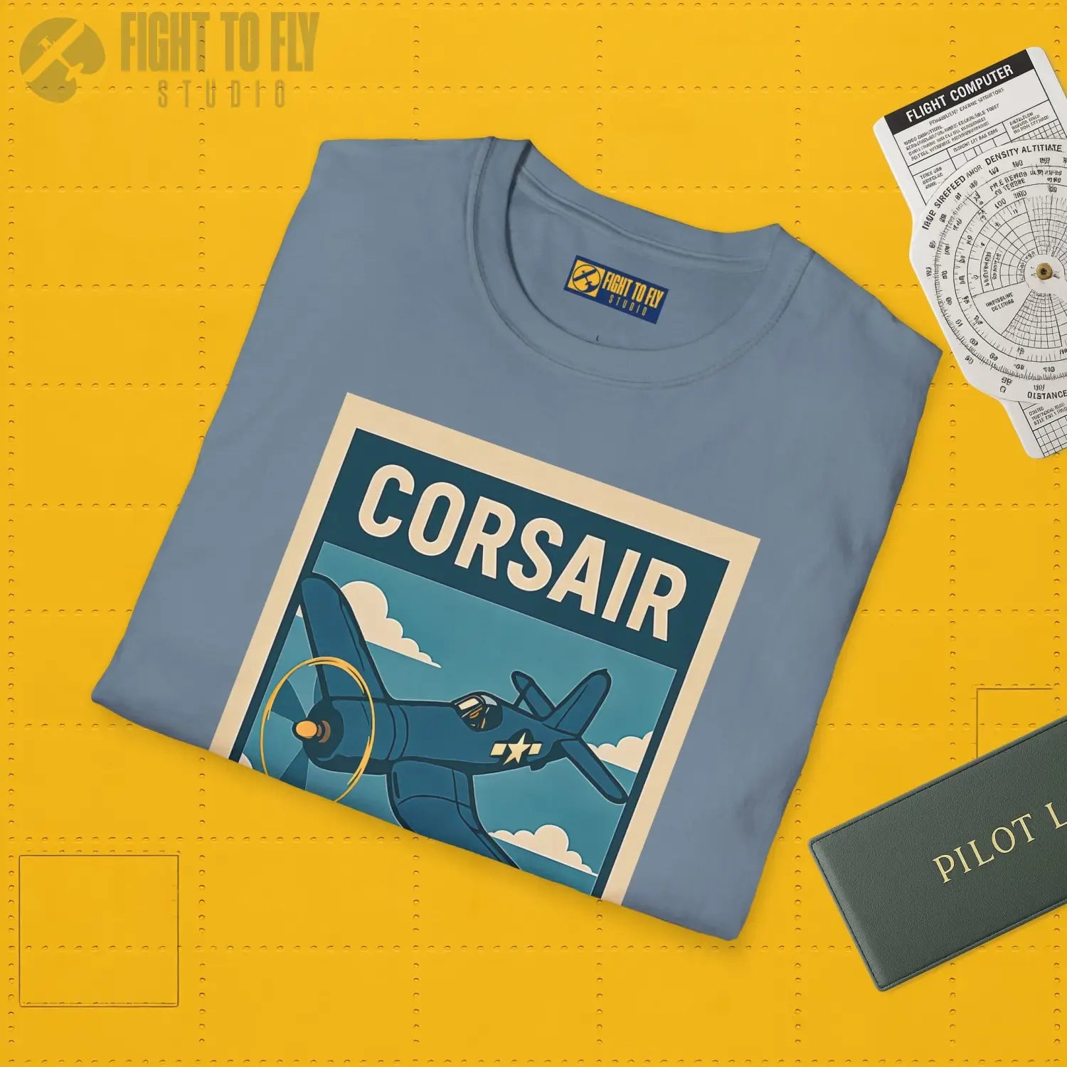 F4U Corsair Premium Full Graphic T-Shirt - Pilot gifts - WWII warbird t-shirt