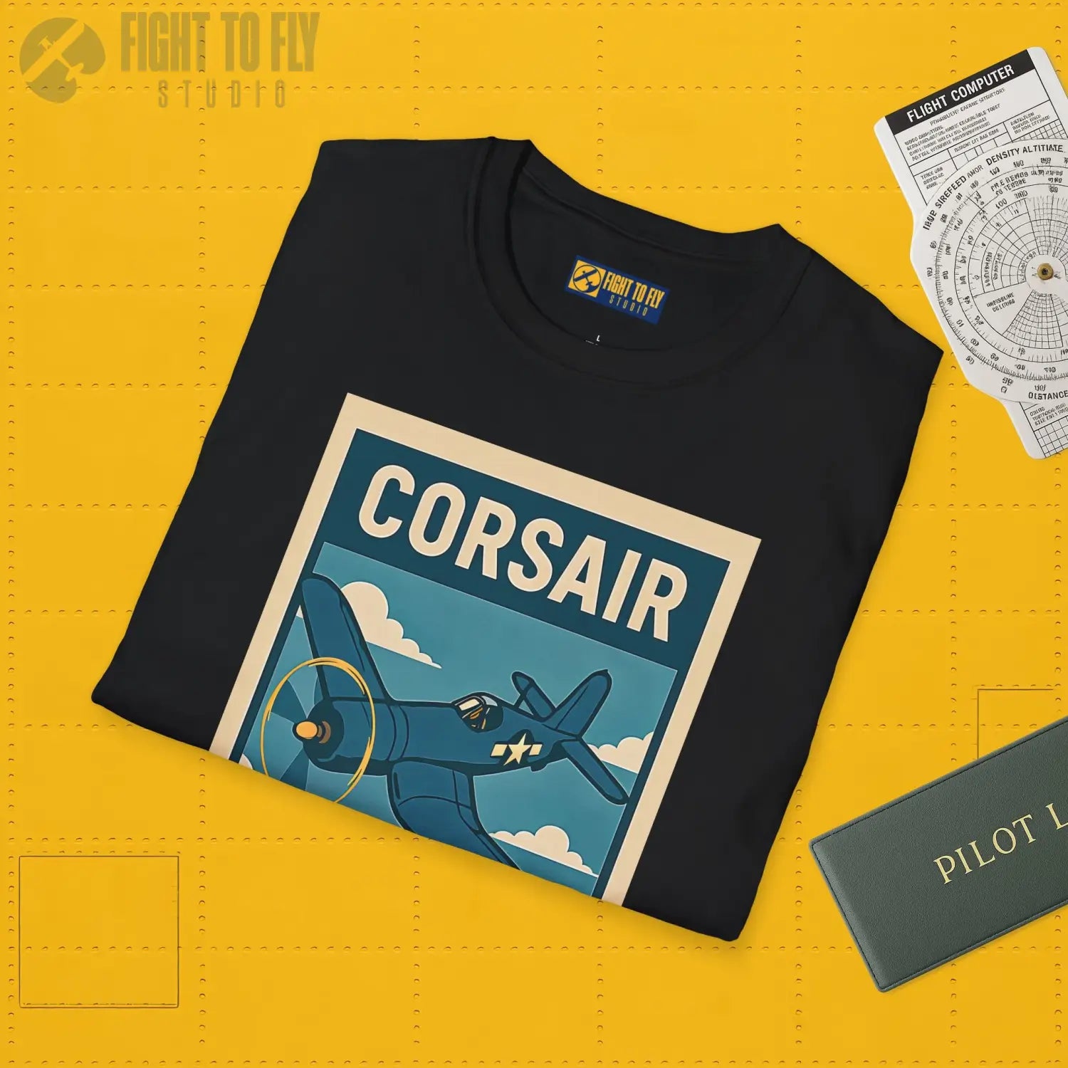 F4U Corsair Premium Full Graphic T Shirt Pilot gifts WWII warbird t shirt