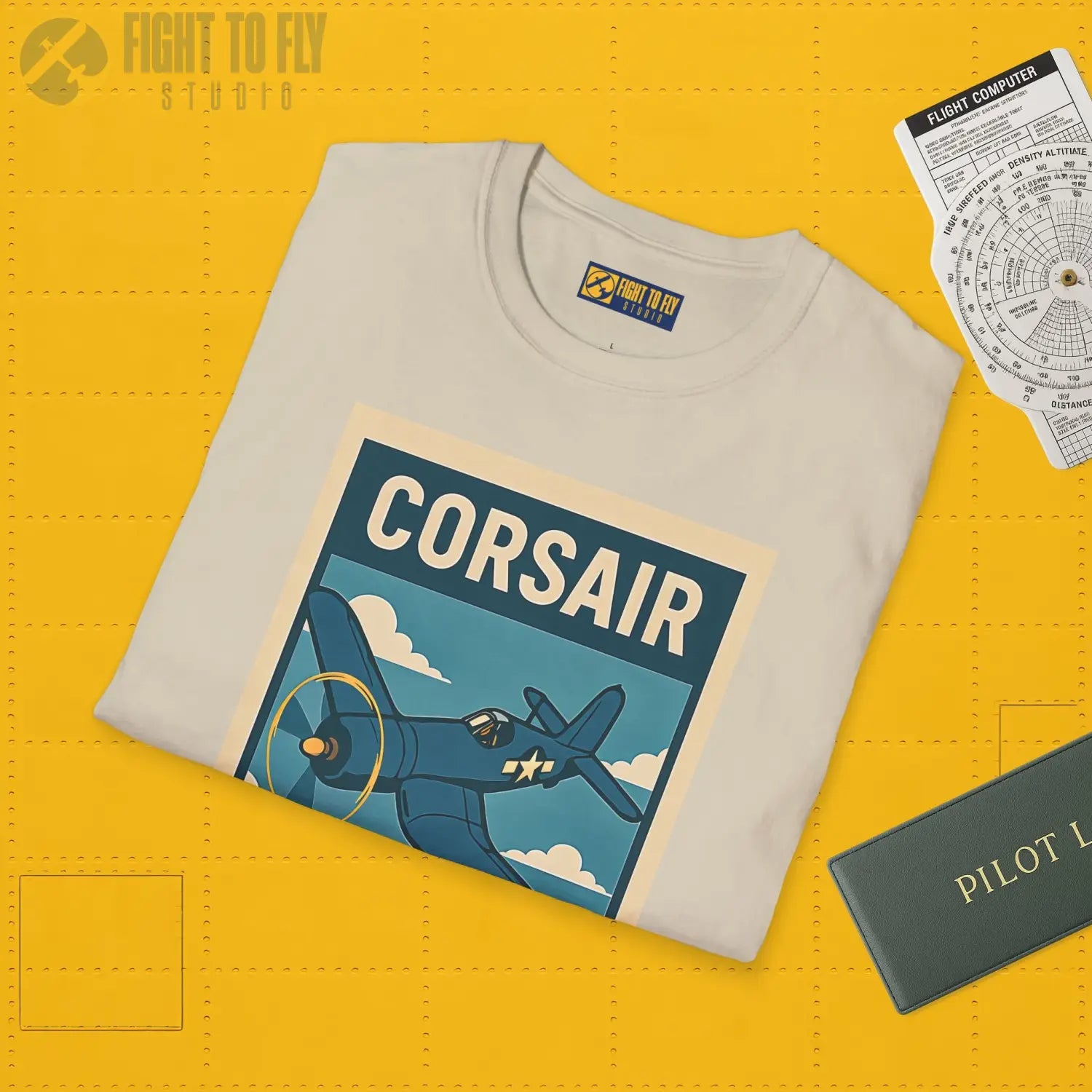 F4U Corsair Premium Full Graphic T Shirt Pilot gifts WWII warbird t shirt