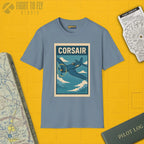 F4U Corsair Premium Full Graphic T-Shirt - Pilot gifts - WWII warbird t-shirt
