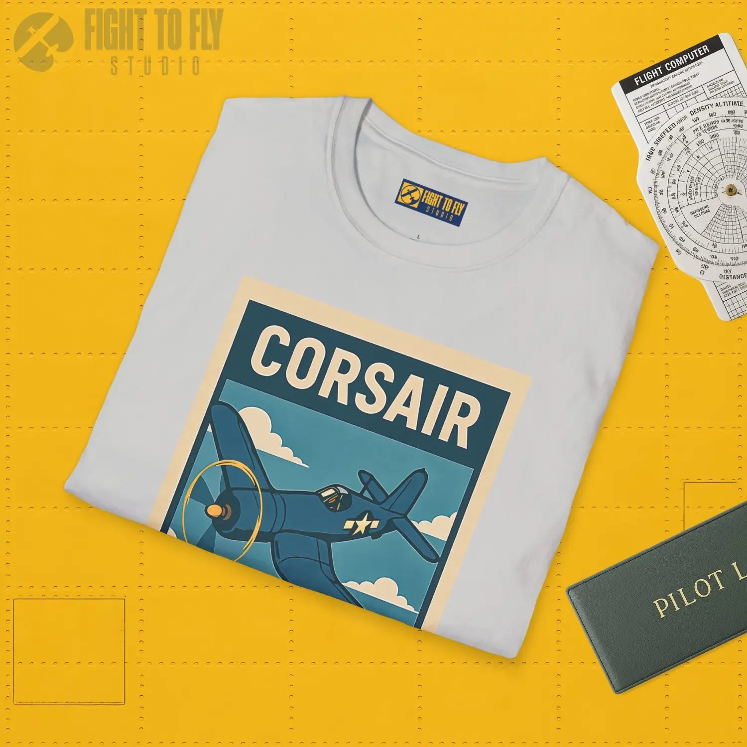 F4U Corsair Premium Full Graphic T-Shirt - Pilot gifts - WWII warbird t-shirt