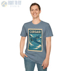 F4U Corsair Premium Full Graphic T-Shirt - Pilot gifts - WWII warbird t-shirt