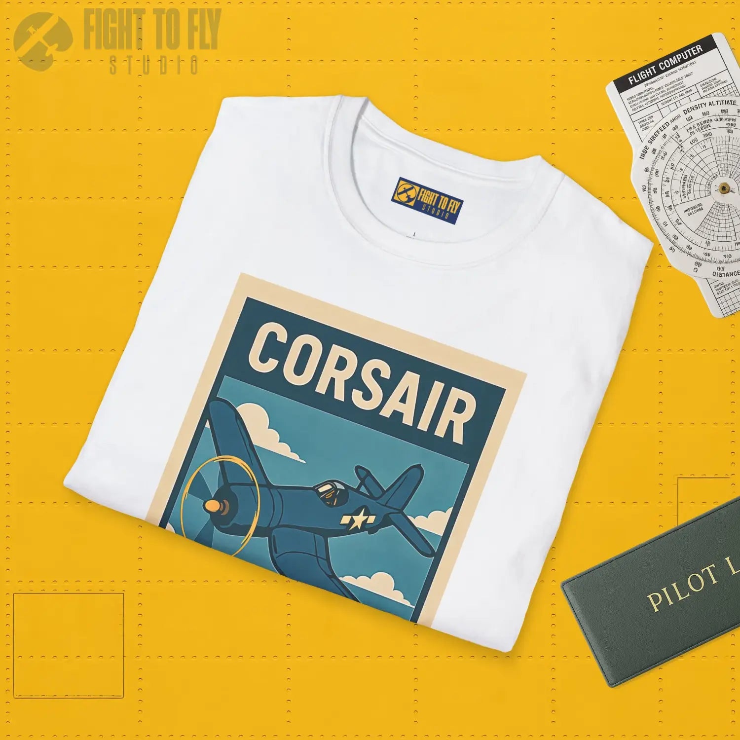 F4U Corsair Premium Full Graphic T Shirt Pilot gifts WWII warbird t shirt