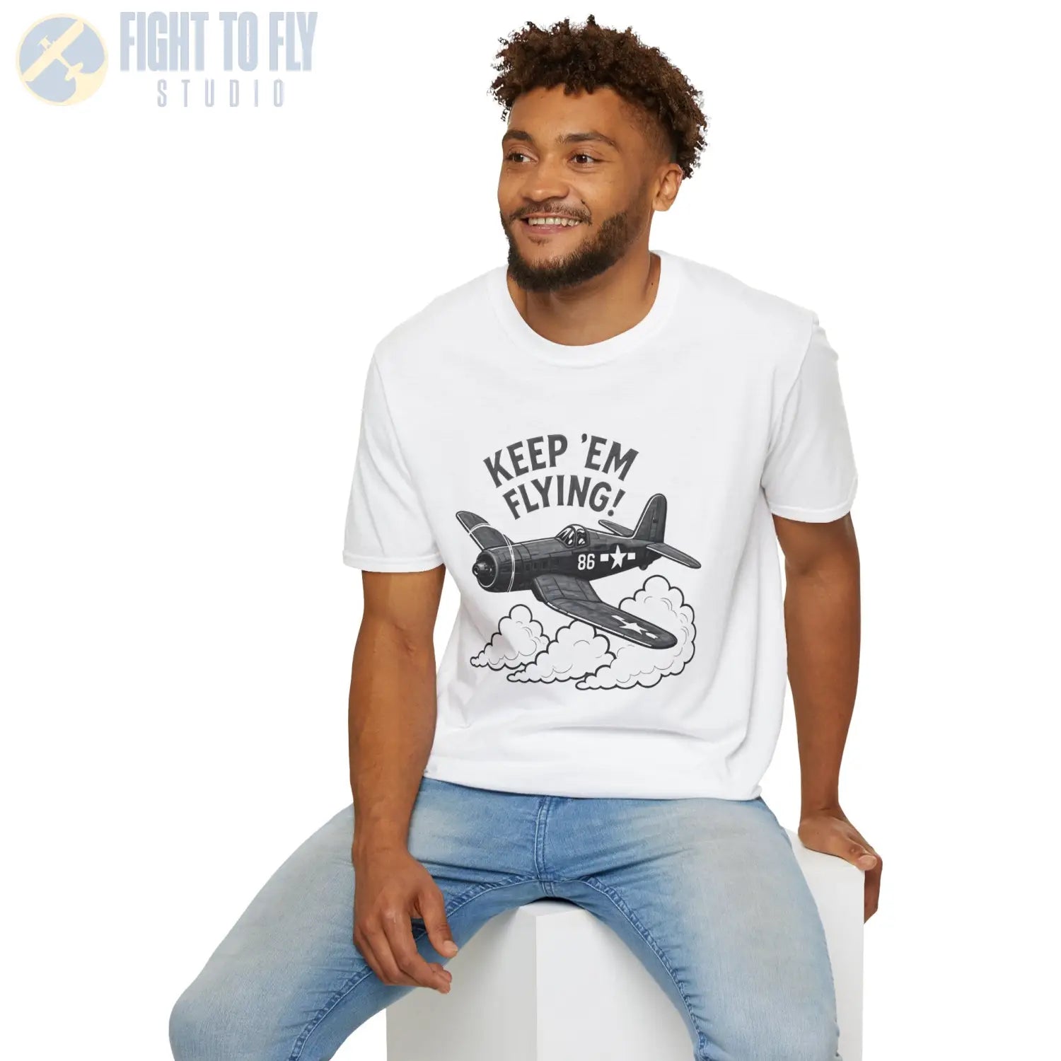 F4U Corsair “Keep ’Em Flying!” - T-Shirt - Pilot gifts - WWII warbird t-shirt